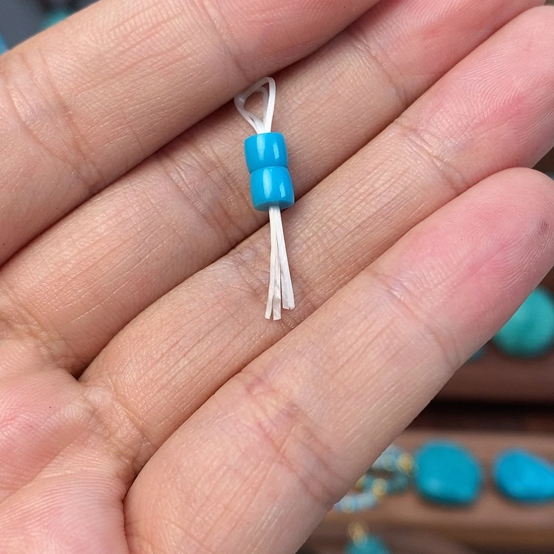 绿松石颈饰未镶嵌直切对珠