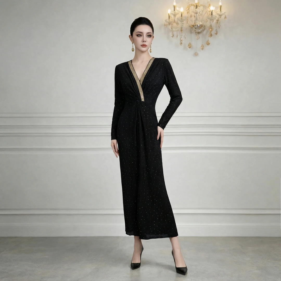 【FUNANI】 轻奢法式高级感重工原创设计感连衣裙 X2530394