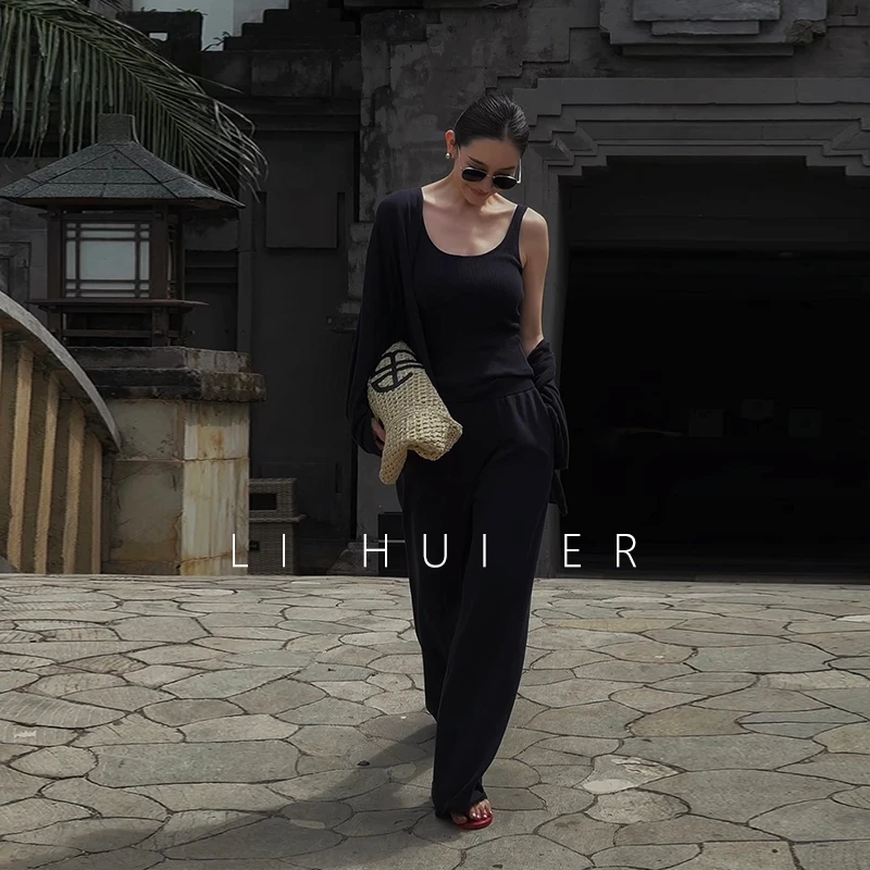 LiHuiEr李慧儿【空山新雨】时尚百搭气质长袖针织开衫外套LY1144-1