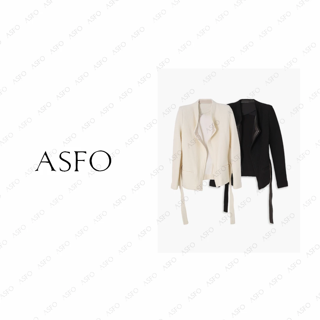 【AS华清】25新法式修身翻领腰带气质小西装AS25QDWT03855