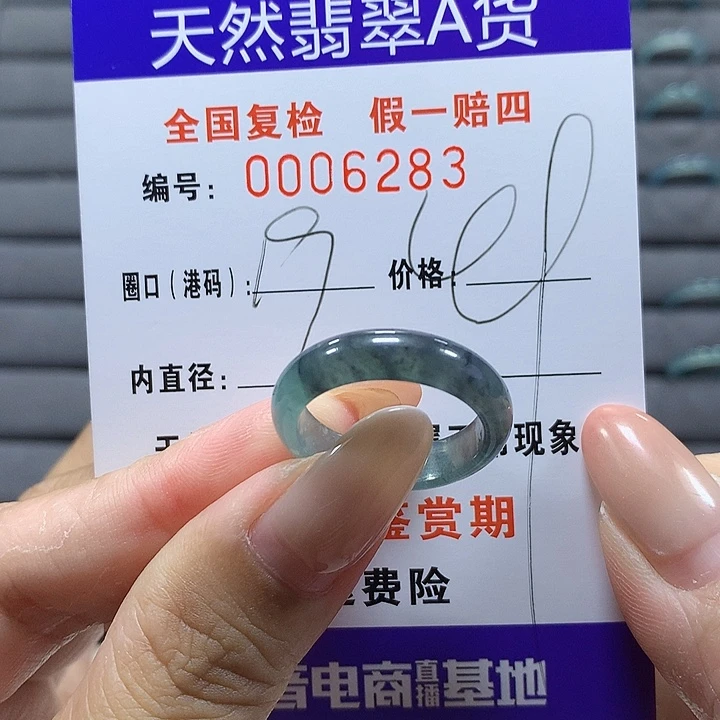 毅***业未镶嵌戒圈翡翠m6283