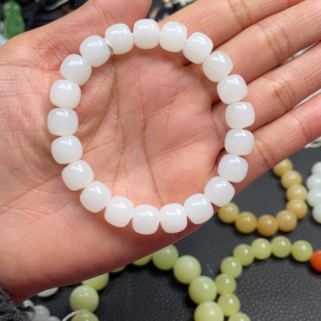 和田玉未镶嵌手链