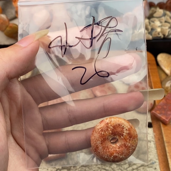 小***水颈饰未镶嵌硅化珊瑚（珊瑚玉）