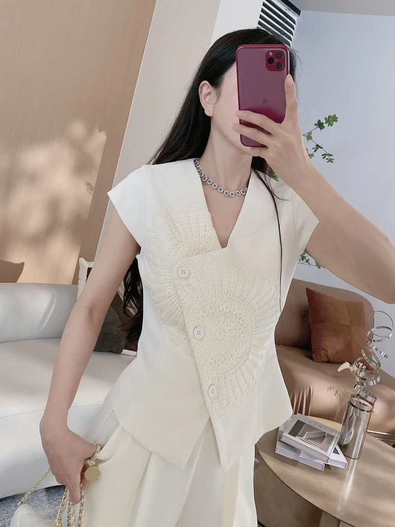 0879上衣+两侧松紧阔腿裤两件套