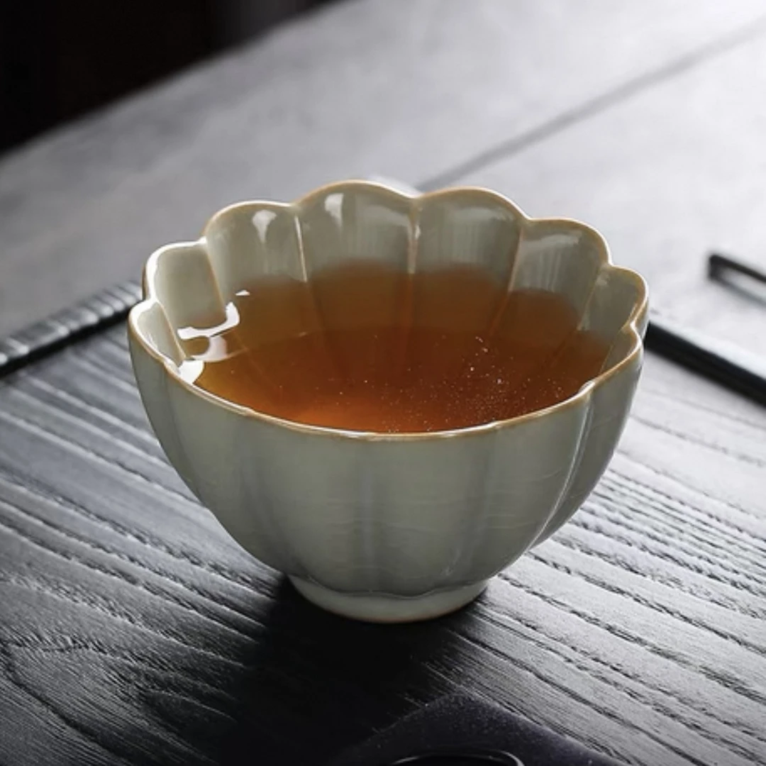 @@金闲茶器通用链接  LW035-象牙青莲花杯