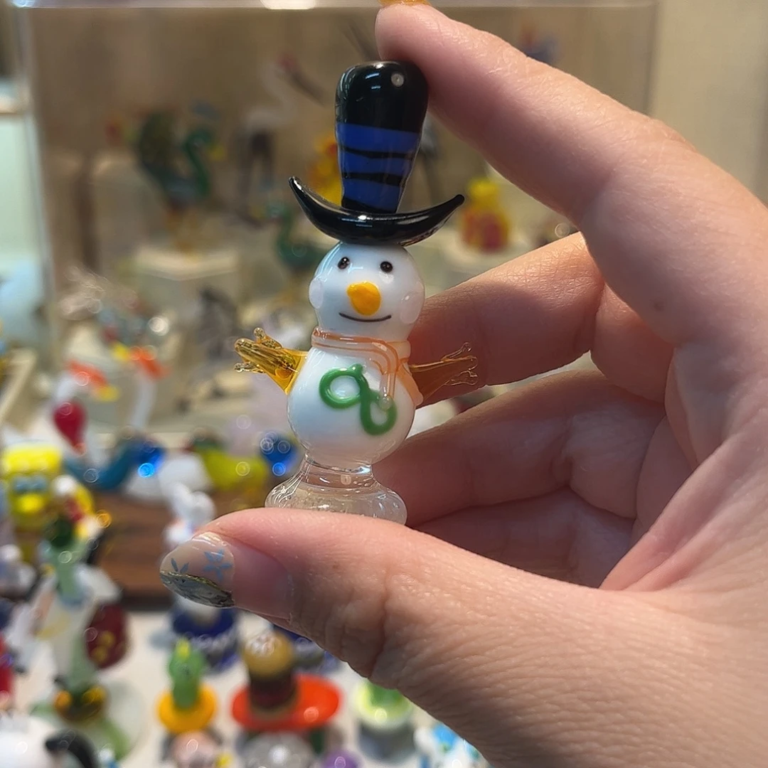 琉璃手工艺品雪人