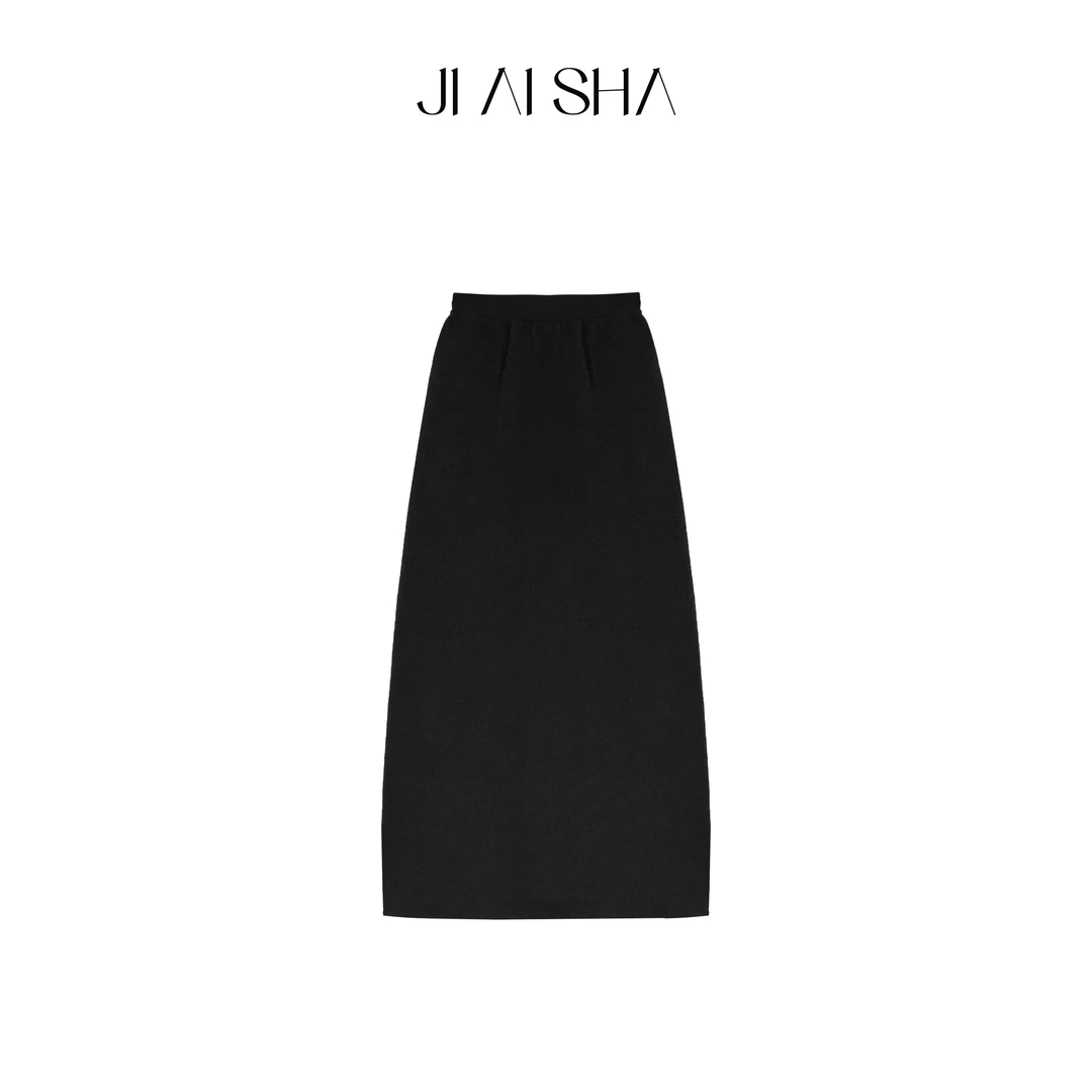 【SASA】超细绵羊毛兔毛混纺针织半裙遮胯中长款JAS-DB-4003