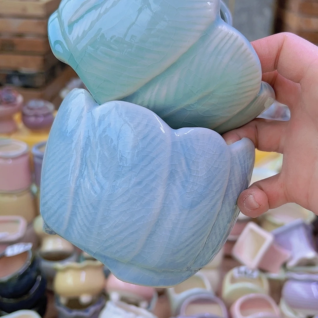 红陶陶瓷花盆当场满12包邮