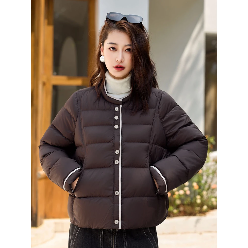 新国标2025冬季新款短款连帽泡芙加厚羽绒服87001/AS