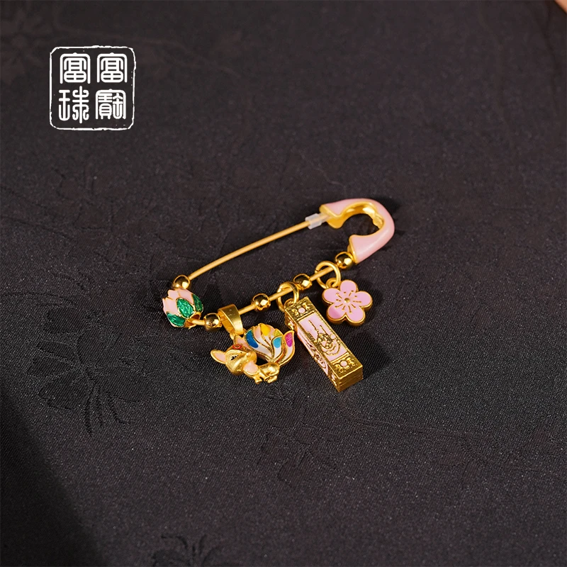 合金胸针 【桃花开】富富珠宝 时尚百搭胸针（多样性发）