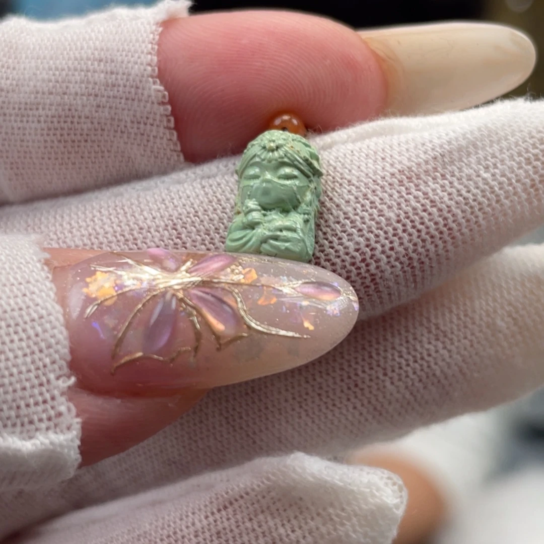 绿松石未镶嵌挂件