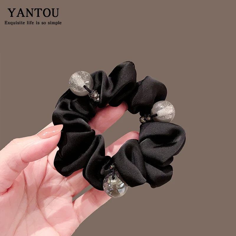 温柔珍珠头绳发圈女高级感大肠圈发饰头花扎头发发绳肥肠圈头饰