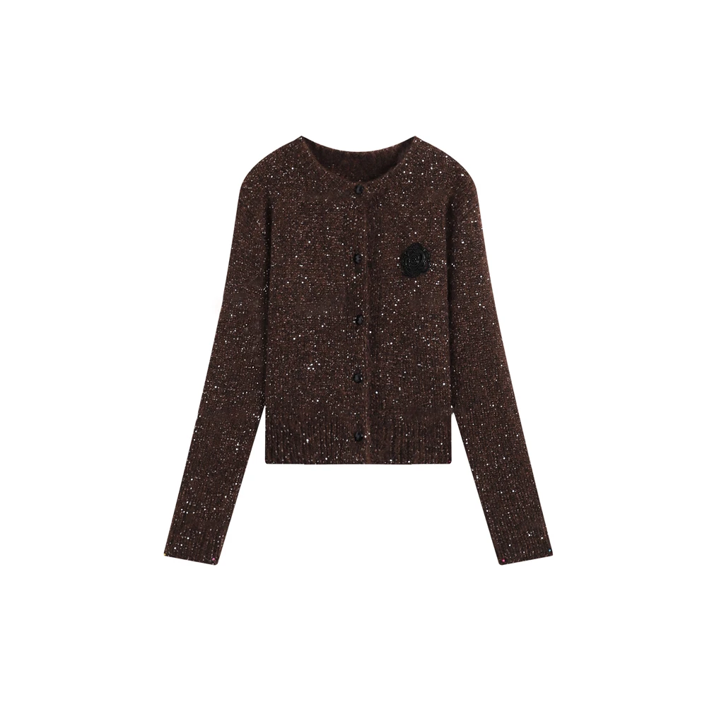 圆领长袖厚款毛针织衫插肩袖针织常规休闲风25C-W1063