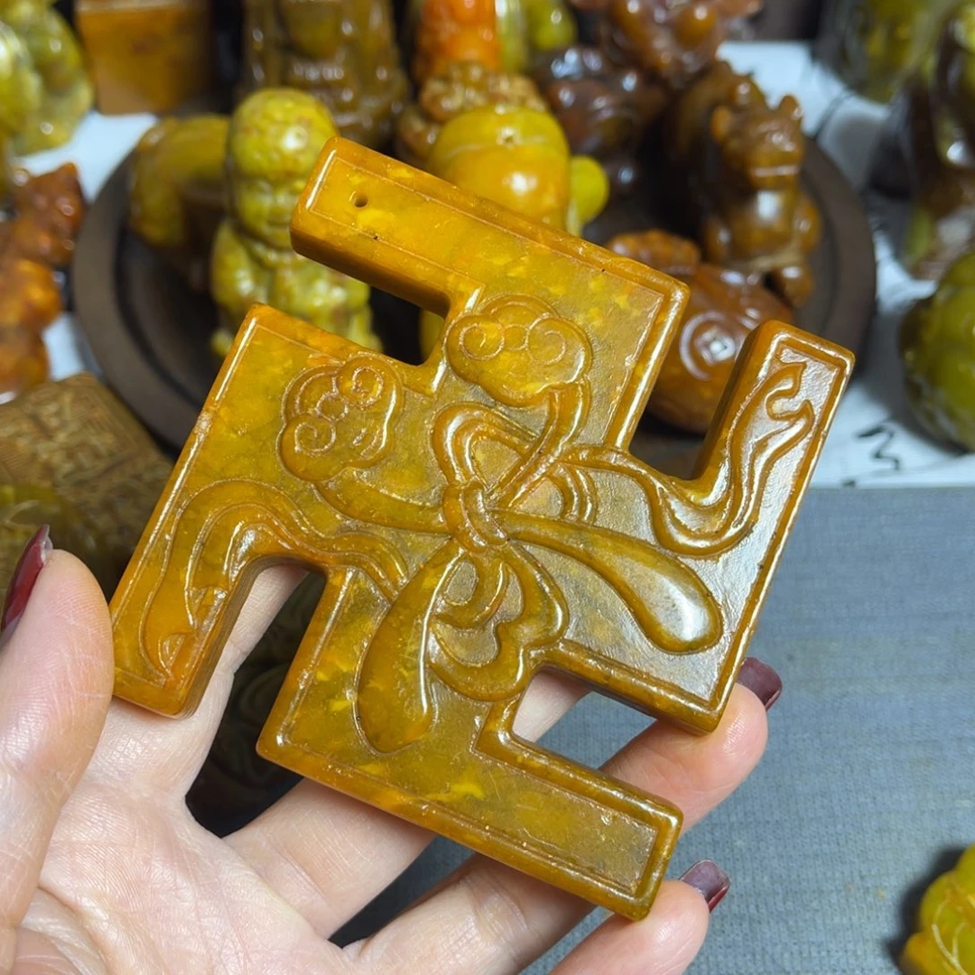 蛇纹石玉合金颈饰