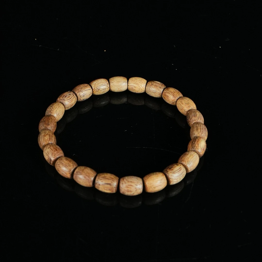 9776 西马金丝软油熟结桶珠沉香手串 0.9x0.76cm  4.17g