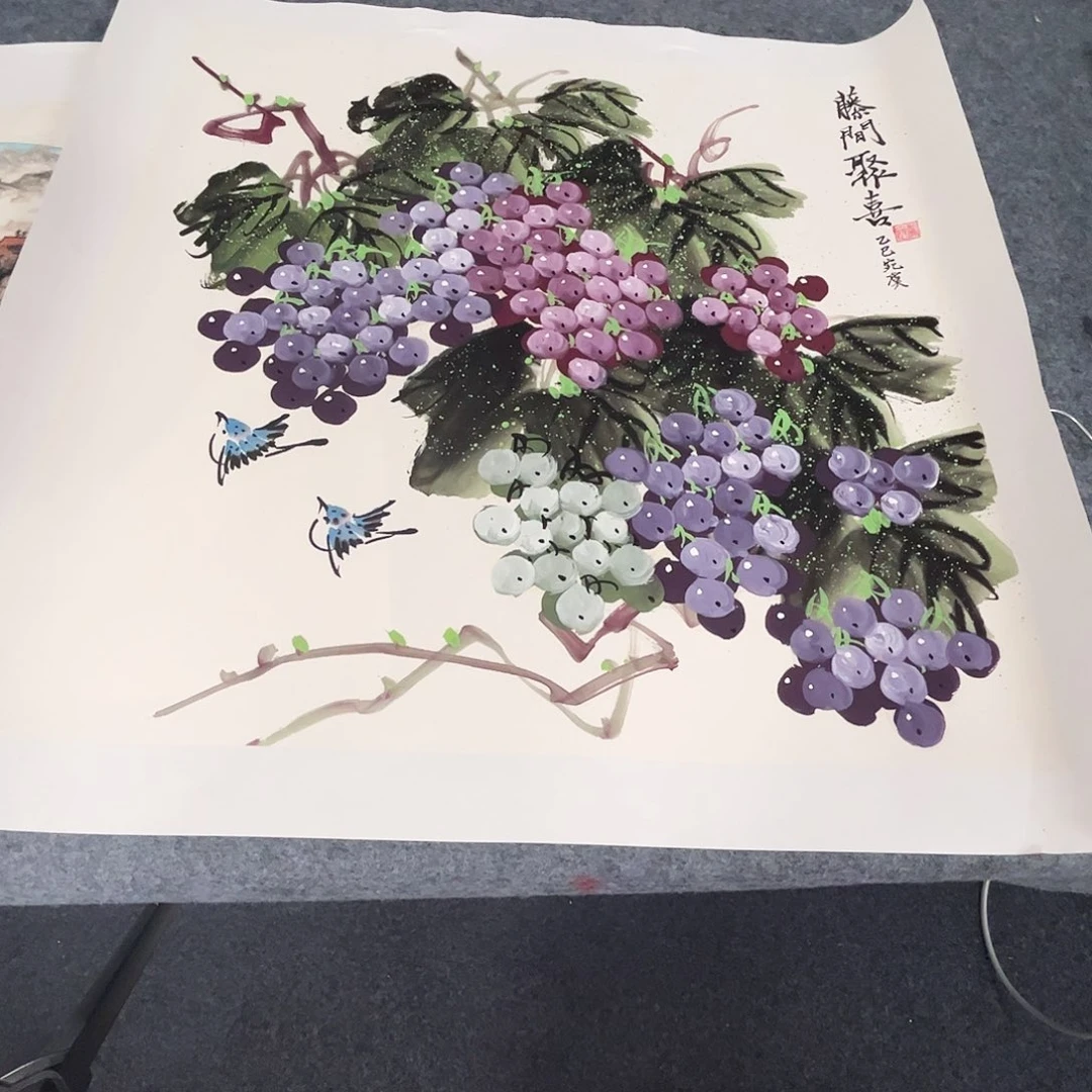 西***子国画宛虞老师四尺花鸟作品旭