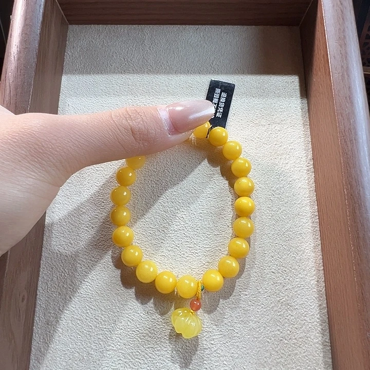 蜜蜡未镶嵌手串8.9mm蜜蜡手串