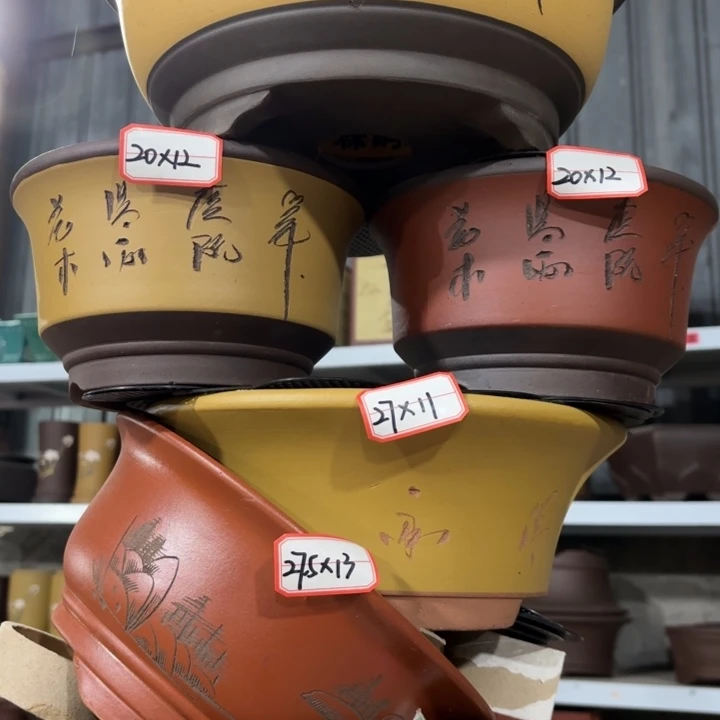 紫砂花盆100-6。