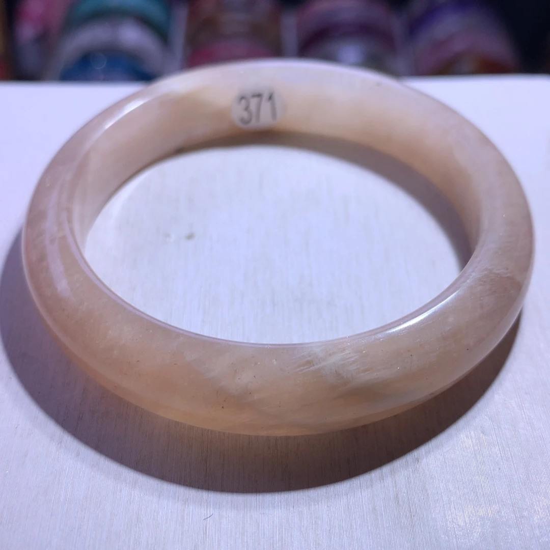 水晶银S925镶嵌手镯橙月光金太阳59.4圈371