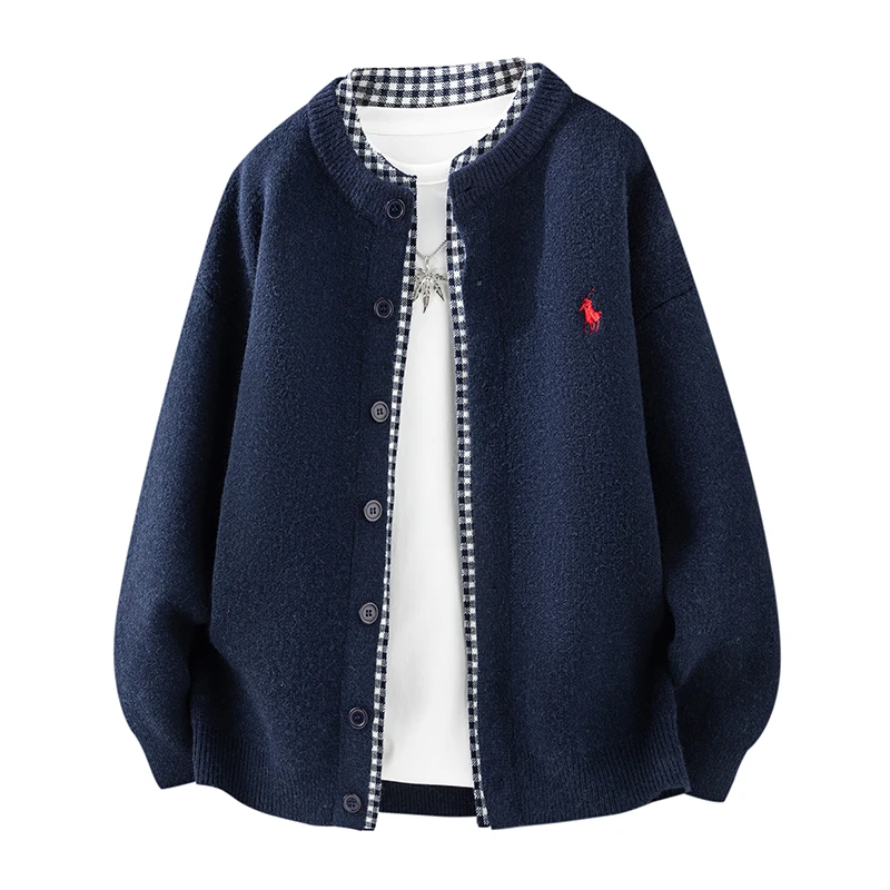 春秋季新款毛衣开衫男士针织衫韩版潮流羊毛衫男高档青年休闲外套