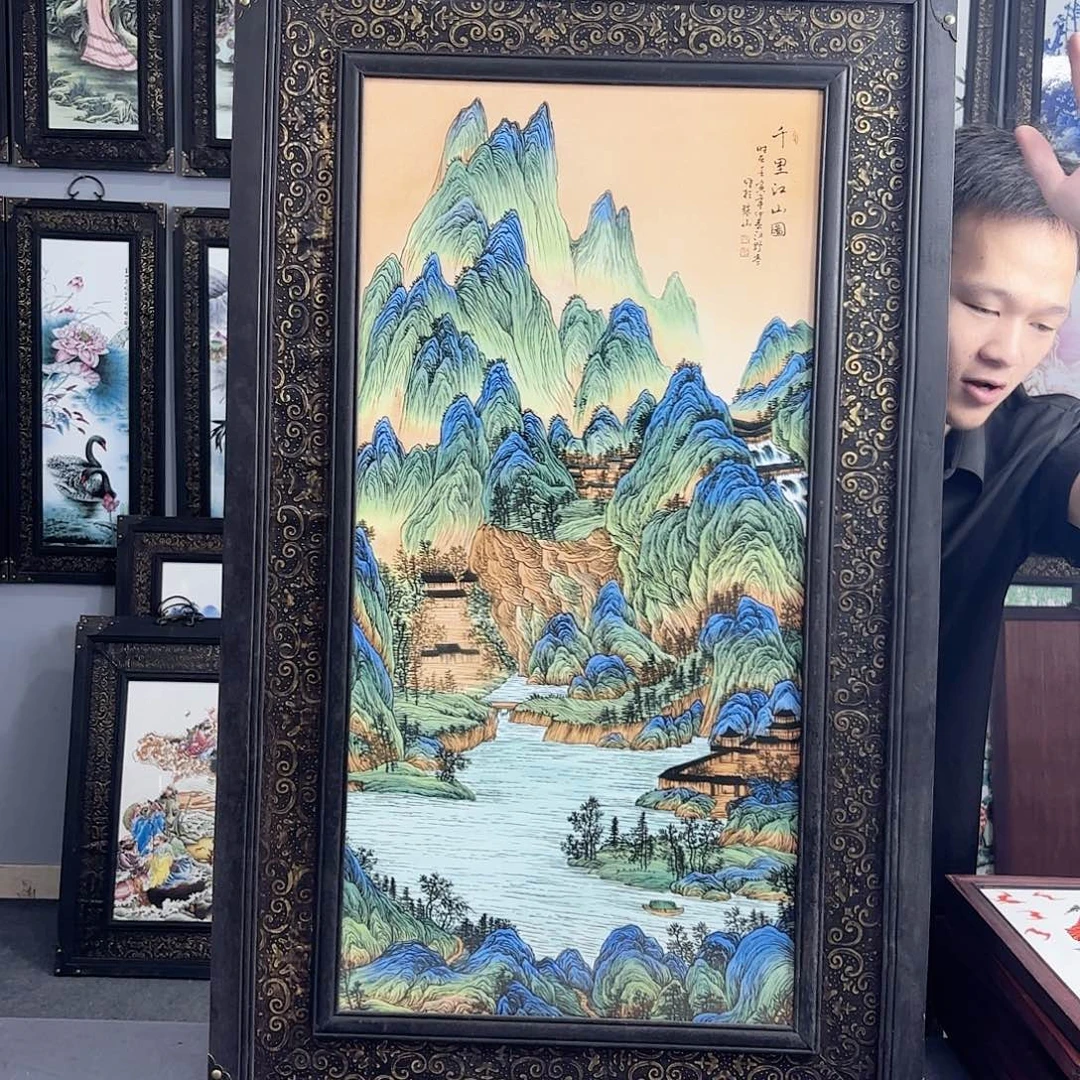 摆件景德镇陶瓷瓷板画