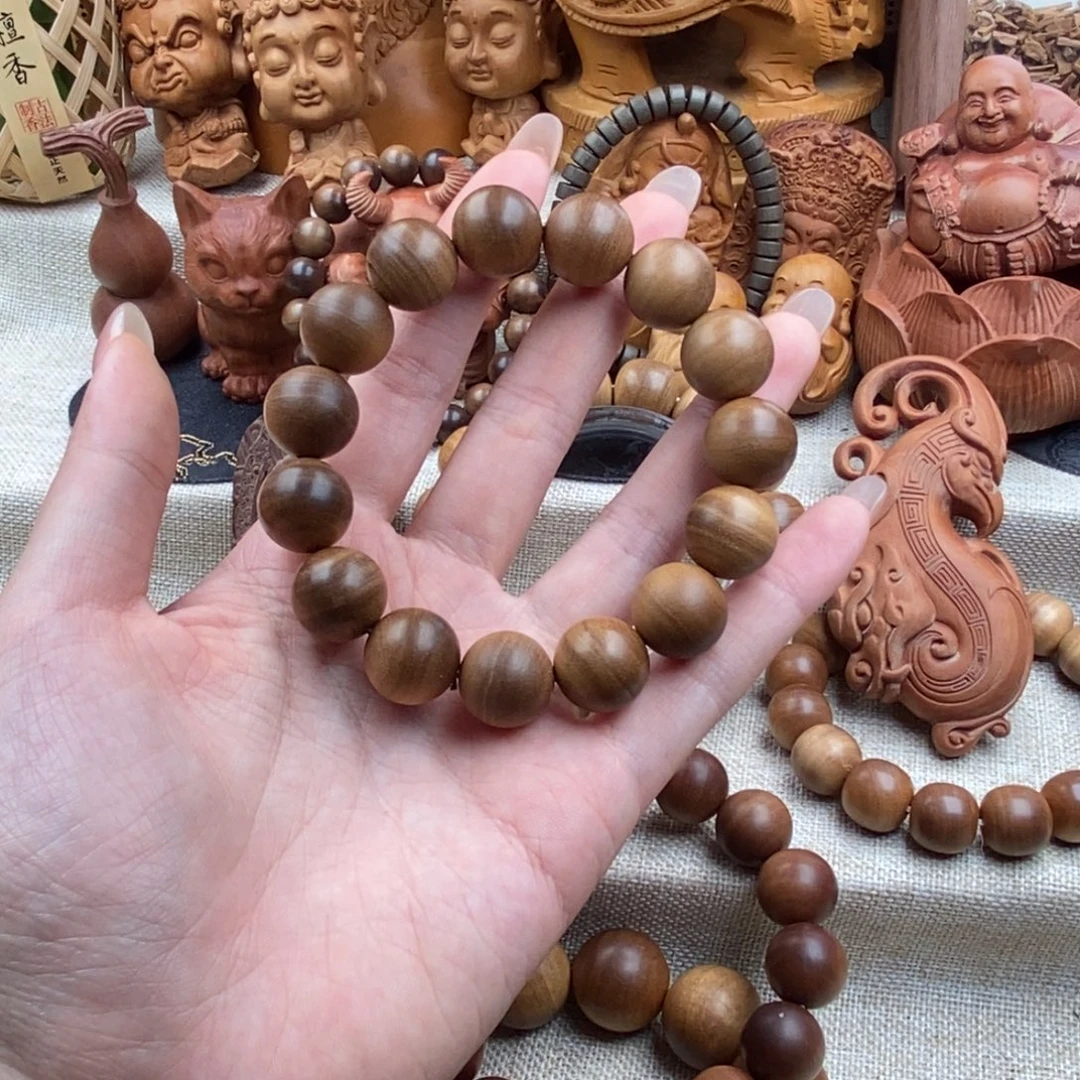 无***咎手串/手链檀香木迈索尔，老山檀香，奶香1.5黑肉