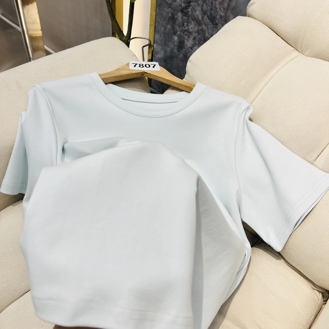 7807兰#休闲风短袖合体极简风可爱风T恤夏装时尚
