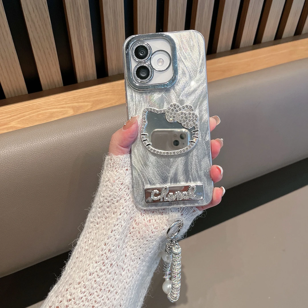 适用于华为荣耀x60i手机壳lyn-an00新款带镜头膜可爱镜子全包防摔