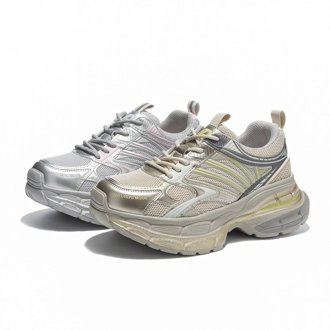 [大美专属]厚底老爹鞋2025春季新款时尚百搭舒适增高休闲鞋H56