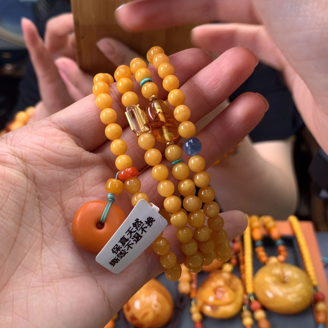 手串琥珀未镶嵌天然