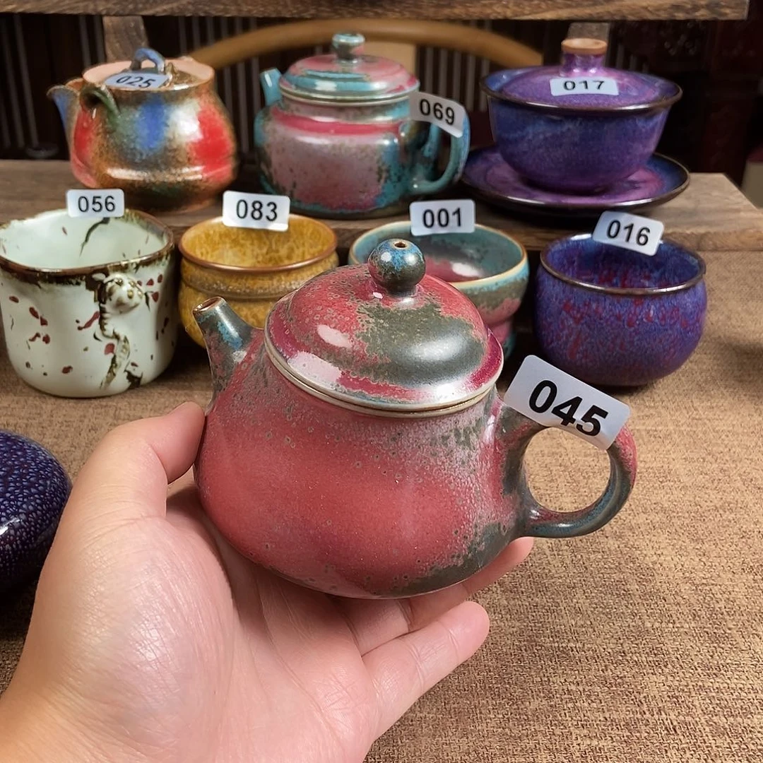 拼***！瓷片钧瓷茶壶茶具