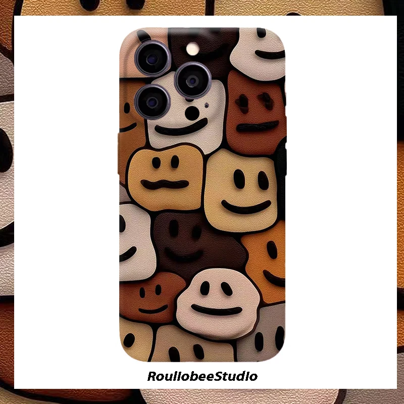 搞怪笑脸适用苹果17promax菲林手机壳iPhone16华为vivo小米15oppo