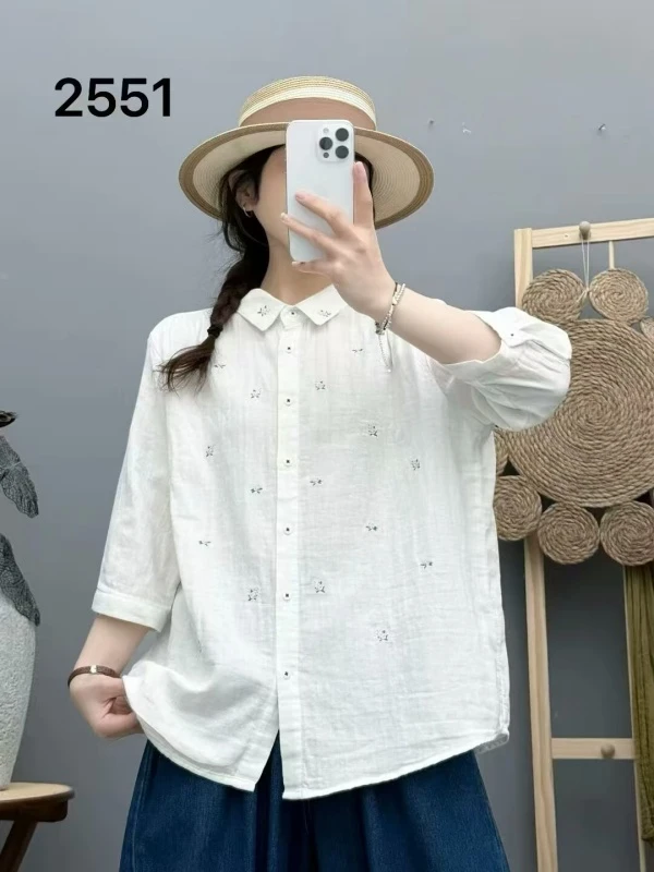 女士手工婴儿棉衬衫