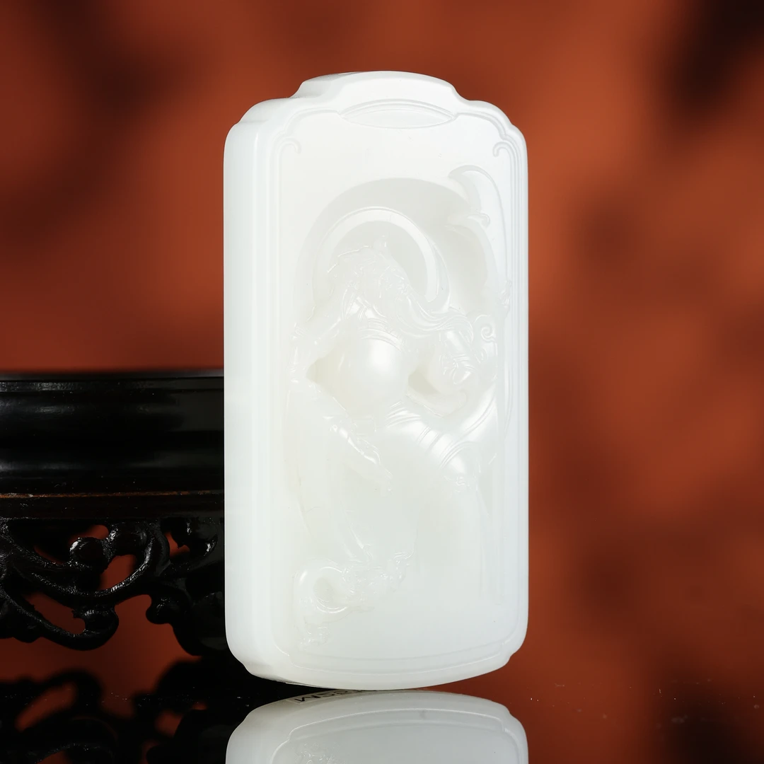 dx和田玉白玉关公牌2510211029