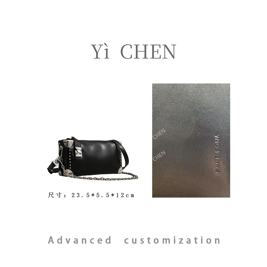 【Yì CHEN】SK-82800-黑色 简约时尚女士新款轻奢单肩斜跨包