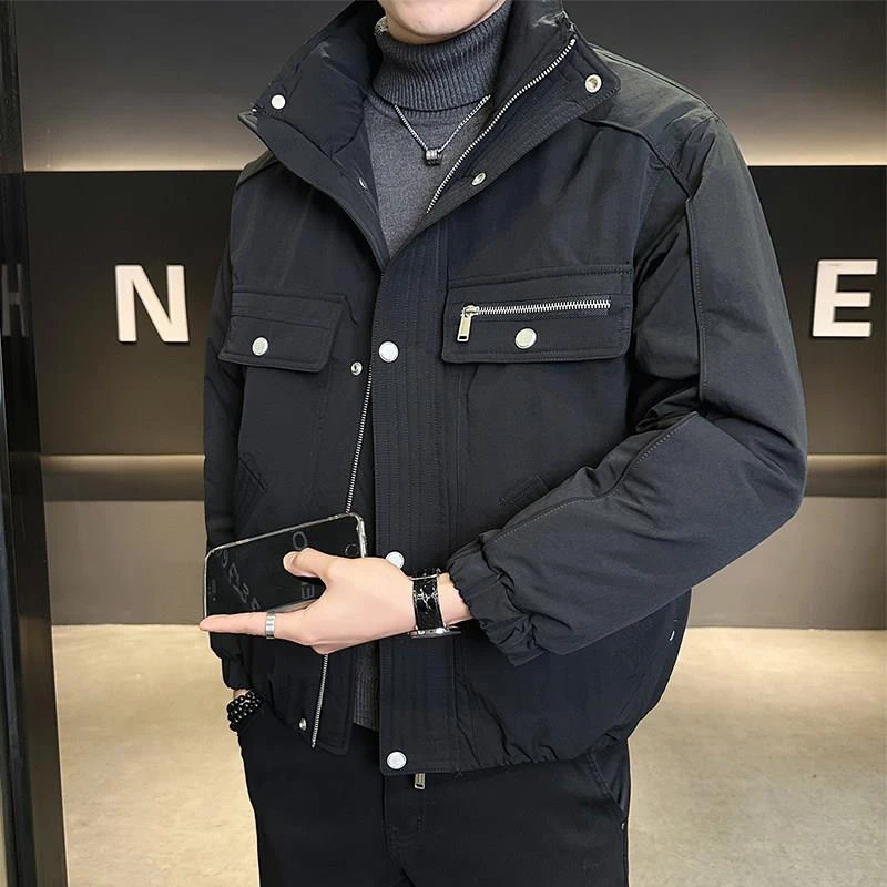 2025新款美式休闲工装羽绒服男款冬季宽松时尚百搭防寒服保暖外套