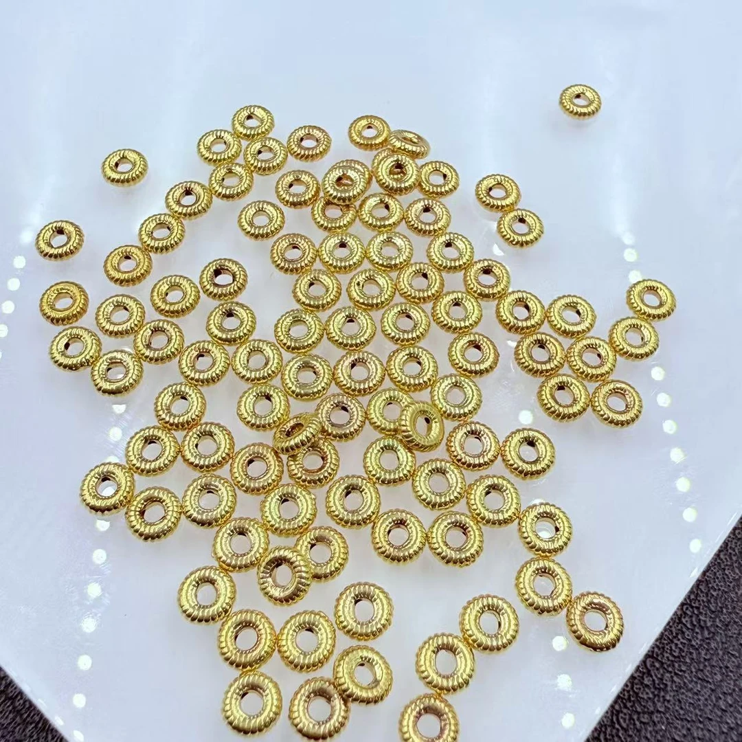 「戴琴珠宝」YZ3393-4mm左右18K金圈圈配件-JS(多样性发其一)