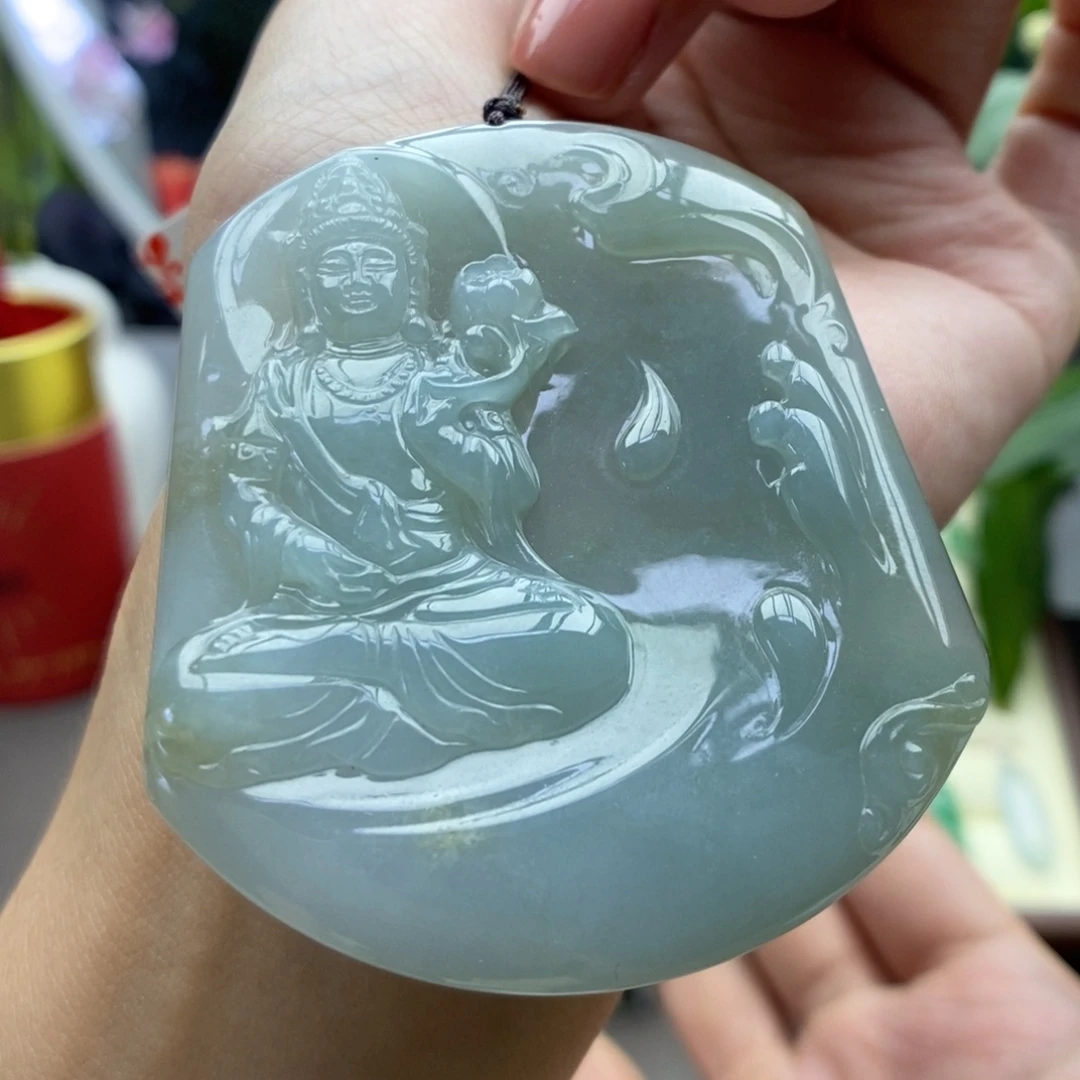 翡翠未镶嵌颈饰吊坠24