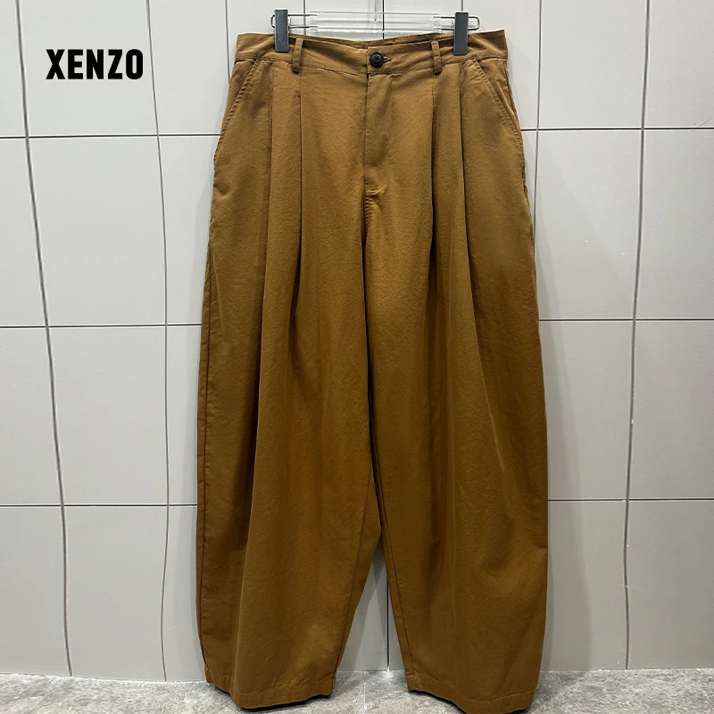 【XENZO】2025秋季新款阔腿弯刀裤25QDS17