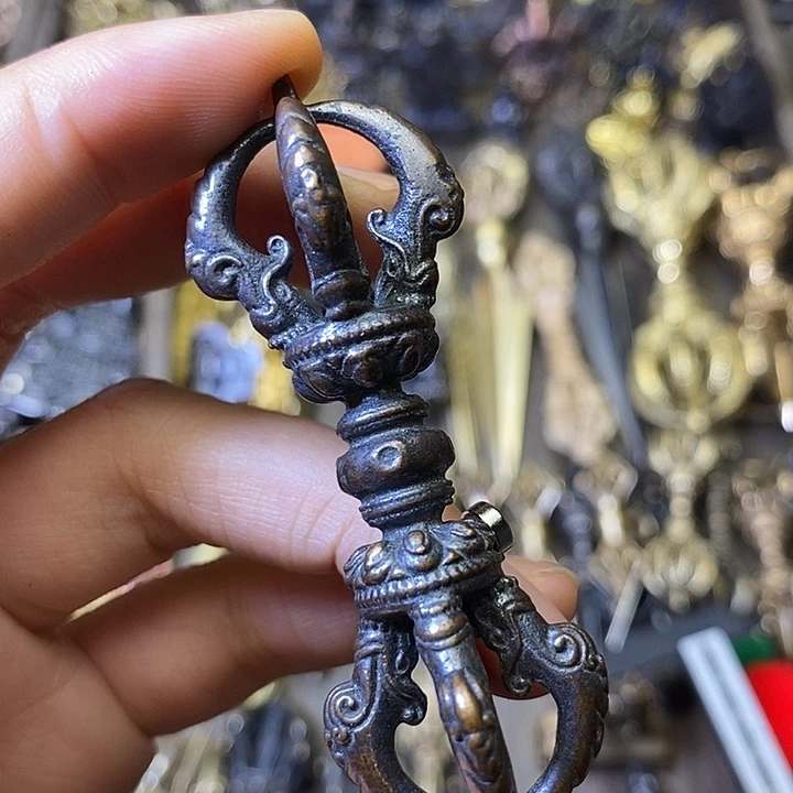 藏传老铜马拉水口初小微瑕