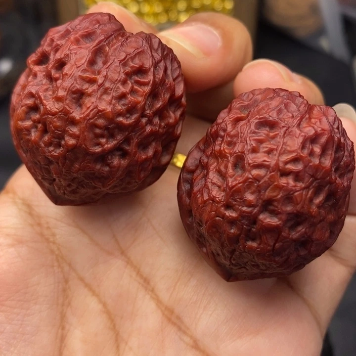 文玩核桃把件41尺蛇皮元宝