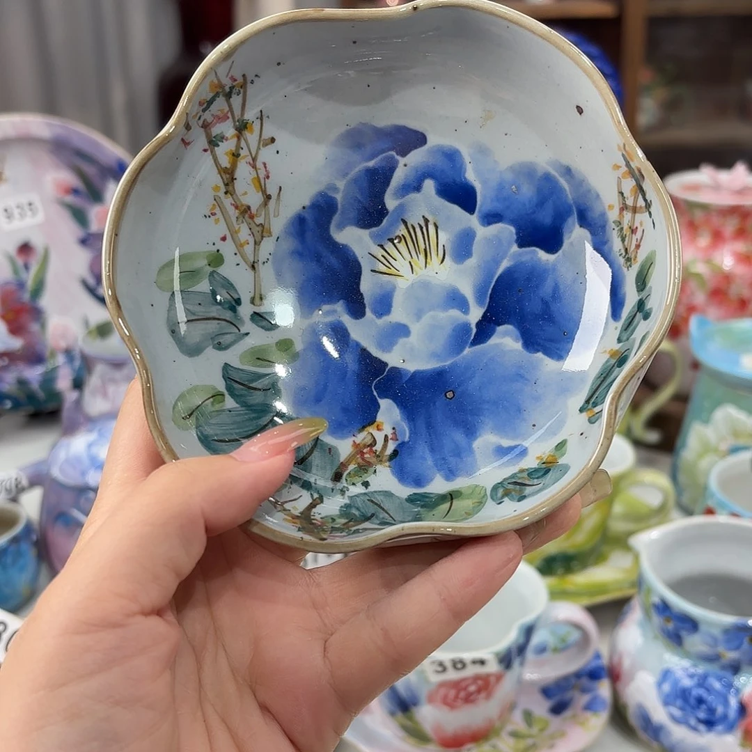 景德镇手绘高温釉下彩陶瓷茶具