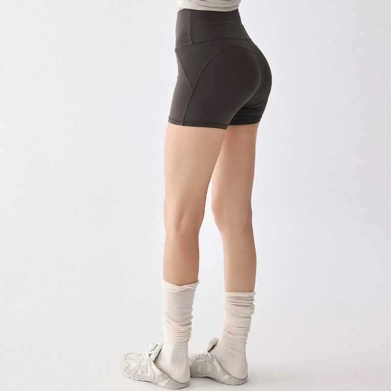 三分瑜伽裤女免穿内裤高弹健身短裤外穿跑步运动防走光训练蜜桃裤