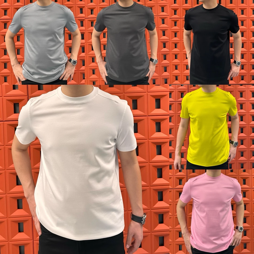 【T恤】6906男士净版简约“液氨长绒棉”圆领纯色短袖T恤