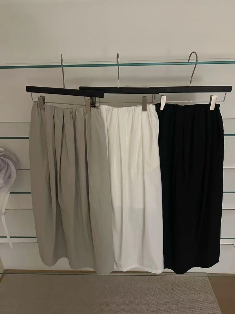 Uncle Be#宽松褶皱洗水休闲半裙#5835（裙长90cm）【福福】