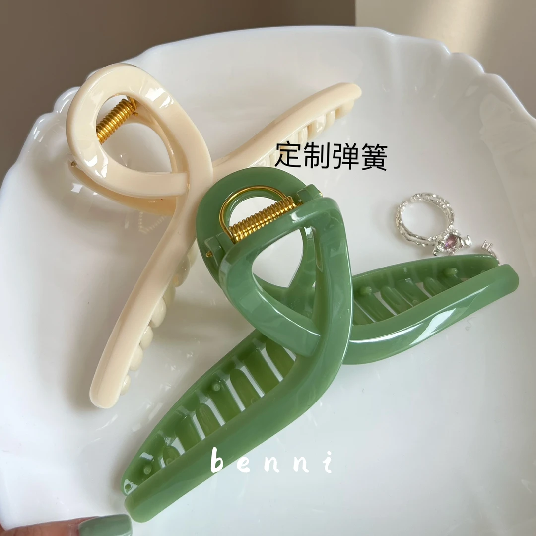15cm超大号～抓夹韩国进口鲨鱼夹发量多后脑勺发夹简约高级感发饰