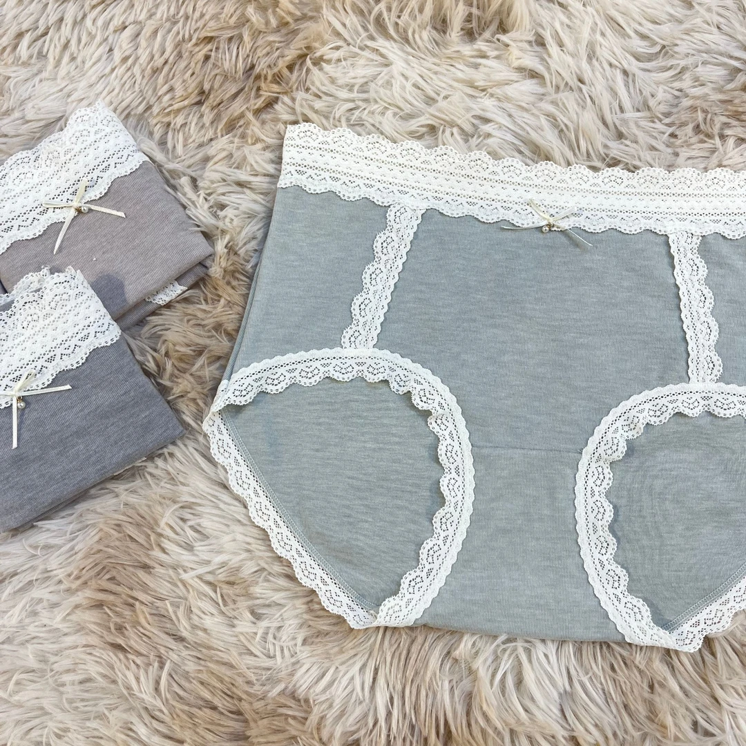 热销新款中腰腈纶磨毛女士内裤磨毛内裤7A抑菌桑蚕丝内裤