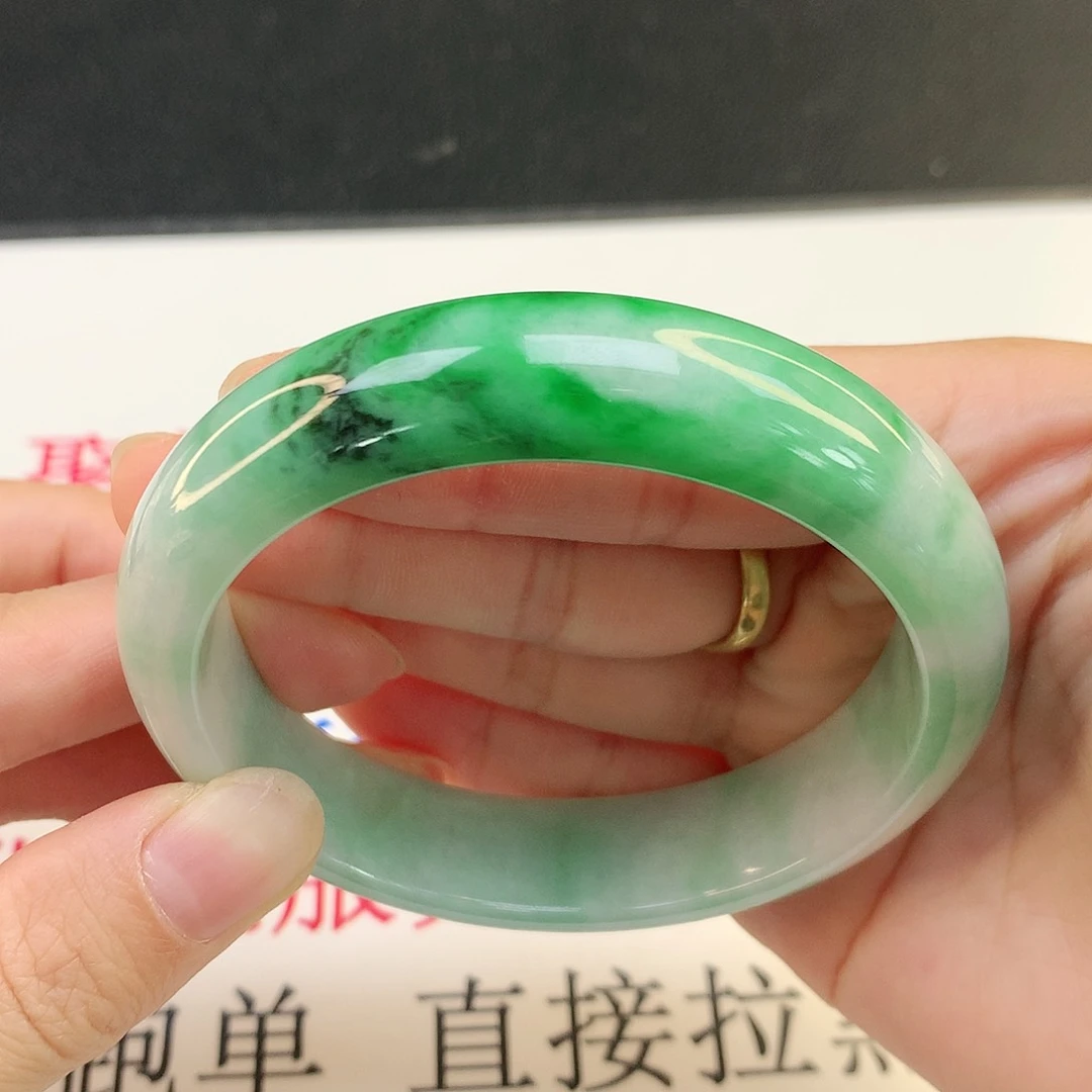 翡翠手镯未镶嵌缅甸天然翡翠轮胎手镯01