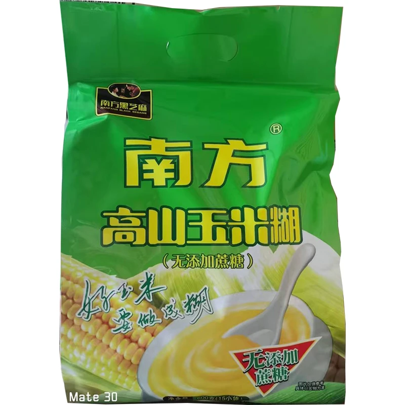 南方无加蔗糖高山玉米糊600g独立包玉米粗粮代餐即食冲饮营养早餐
