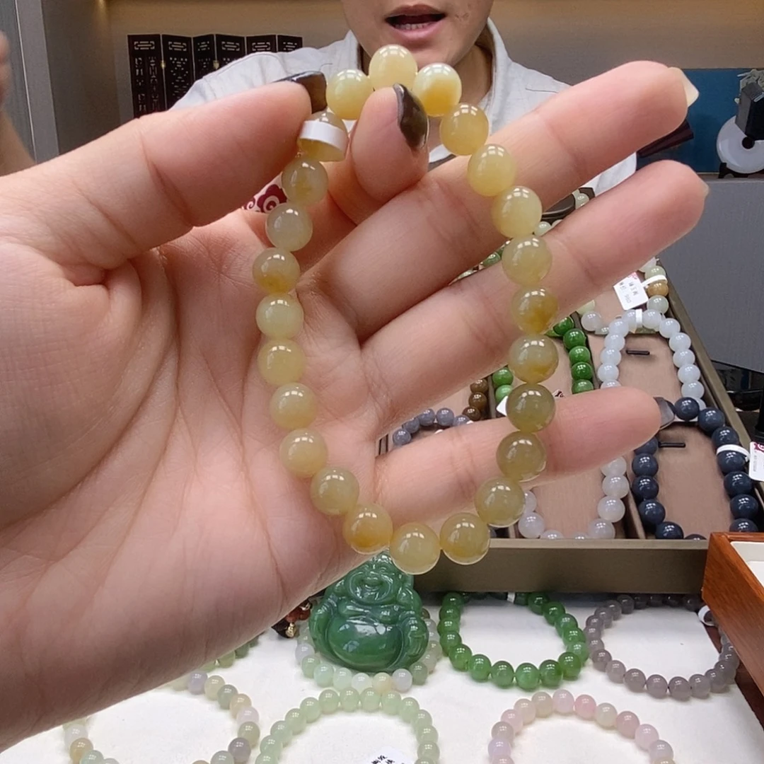 未镶嵌手串和田玉8mm糖白